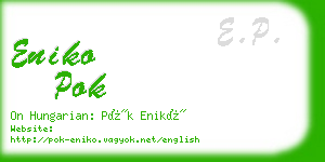 eniko pok business card